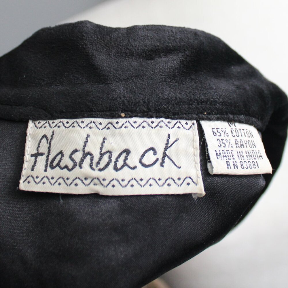 Flashback VTG Tapestry Velvet Quilted Patchwork Embroidered Jacket Size Medium - Picture 3 of 6